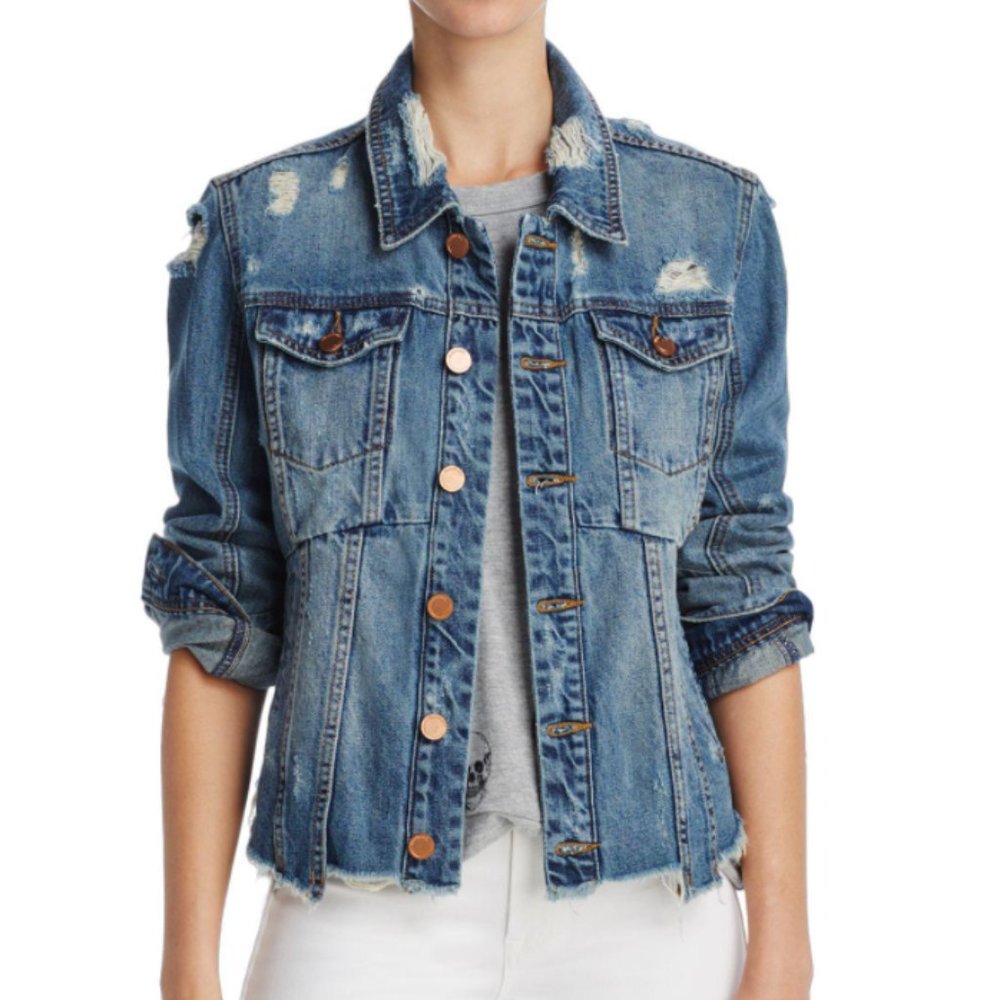 BLANKNYC Distressed Denim Jacket - XS